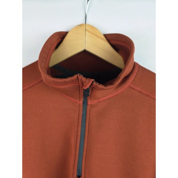 Eddie Bauer Sport Men's Sweatshirt Size Large Orange 1/4 Zip Long Sleeve Fleece - Picture 9 of 13